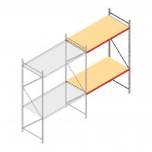 Weitspannregal AR 2500x1850x1000 mm (hxbxt) 2 Ebenen verzinkt Anbauregal