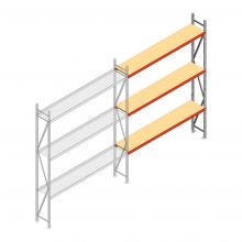 Weitspannregal AR 3000x2700x400 mm (hxbxt) 3 Ebenen verzinkt Anbauregal mit vormontierten Rahmen