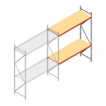 Weitspannregal AR 3000x2700x800 mm (hxbxt) 2 Ebenen verzinkt Anbauregal mit vormontierten Rahmen