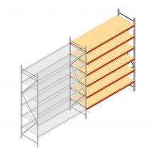 Weitspannregal AR 3000x2700x800 mm (hxbxt) 6 Ebenen verzinkt Anbauregal mit vormontierten Rahmen