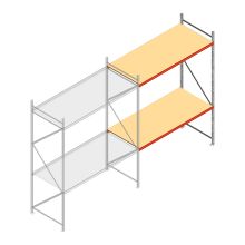 Weitspannregal AR 3000x2700x1000 mm (hxbxt) 2 Ebenen verzinkt Anbauregal mit vormontierten Rahmen