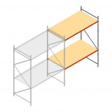 Weitspannregal AR 3000x2700x1200 mm (hxbxt) 2 Ebenen verzinkt Anbauregal mit vormontierten Rahmen
