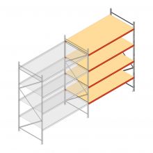 Weitspannregal AR 3000x2700x1200 mm (hxbxt) 4 Ebenen verzinkt Anbauregal mit vormontierten Rahmen