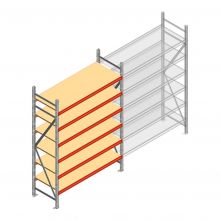 Weitspannregal AR 2000x1850x600 mm (hxbxt) 6 Ebenen verzinkt Anfangsregal mit vormontierten Rahmen