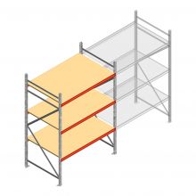 Weitspannregal AR 2500x1850x1000 mm (hxbxt) 3 Ebenen verzinkt Anfangsregal