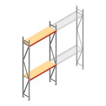Weitspannregal AR 3000x1610x400 mm (hxbxt) 2 Ebenen verzinkt Anfangsregal mit vormontierten Rahmen