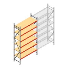 Weitspannregal AR 3000x1610x600 mm (hxbxt) 6 Ebenen verzinkt Anfangsregal