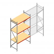 Weitspannregal AR 3000x1610x900 mm (hxbxt) 3 Ebenen verzinkt Anfangsregal