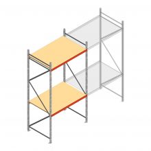 Weitspannregal AR 3000x1850x1000 mm (hxbxt) 2 Ebenen verzinkt Anfangsregal mit vormontierten Rahmen