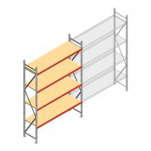 Weitspannregal AR 3000x2250x600 mm (hxbxt) 4 Ebenen verzinkt Anfangsregal