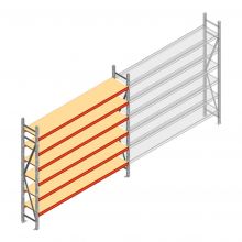 Weitspannregal AR 2000x2700x400 mm (hxbxt) 6 Ebenen verzinkt Anfangsregal