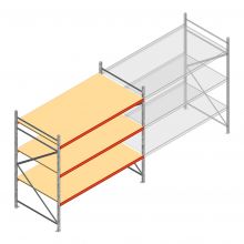 Weitspannregal AR 2500x2700x1200 mm (hxbxt) 3 Ebenen verzinkt Anfangsregal