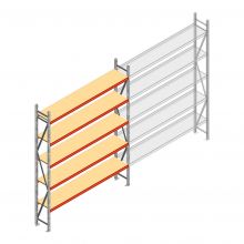 Weitspannregal AR 3000x2700x400 mm (hxbxt) 5 Ebenen verzinkt Anfangsregal