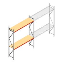 Weitspannregal AR 3000x2700x600 mm (hxbxt) 2 Ebenen verzinkt Anfangsregal