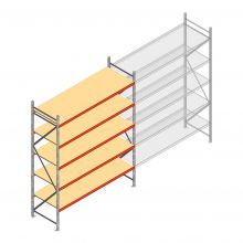 Weitspannregal AR 3000x2700x900 mm (hxbxt) 5 Ebenen verzinkt Anfangsregal