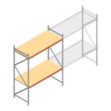 Weitspannregal AR 3000x2700x1000 mm (hxbxt) 2 Ebenen verzinkt Anfangsregal mit vormontierten Rahmen