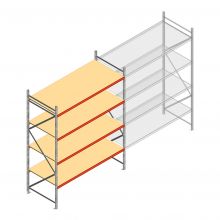 Weitspannregal AR 3000x2700x1000 mm (hxbxt) 4 Ebenen verzinkt Anfangsregal