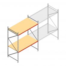 Weitspannregal AR 3000x2700x1200 mm (hxbxt) 2 Ebenen verzinkt Anfangsregal mit vormontierten Rahmen