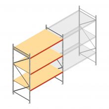 Weitspannregal AR 3000x2700x1200 mm (hxbxt) 3 Ebenen verzinkt Anfangsregal mit vormontierten Rahmen