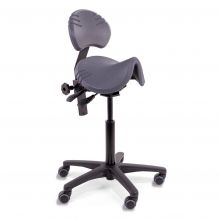 Score Sattelstuhl Spirit Amazone mit Rollen und Rückenstütze 59-77cm