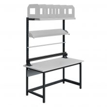 Höhenverstellbarer Arbeitstisch Sofame Melamin 28mm 1500x750x768-1048 mm 300kg Anthrazit