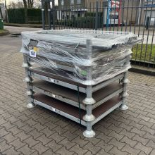 Vorteilspartei 5 gebrauchte Stapelregale einfach 1545x1180x1830 mm verzinkt mit Rungen 1770 mm