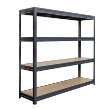 Weitspannregal Basic 4niv 500kg schwarz 1770x2000x450 mm (hxbxt)