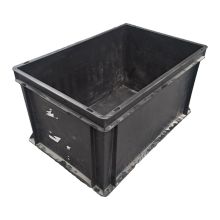 Gebruikte euronorm magazijnbak 600x400x325 mm (lxbxh) donkergrijs/zwart