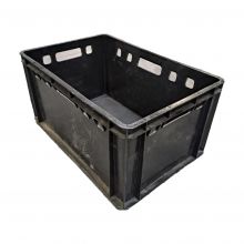 Gebrauchter Lagerbehälter, Stapelbehälter Peksan 600x400x300 mm (lxbxh) schwarz