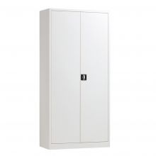 Abschließbarer Metallschrank mit Flügeltüren, Lagerschrank 1950x920x420 mm (hxbxt) grau