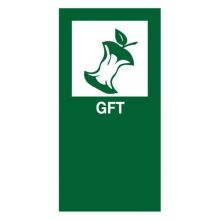 Magnetischen Aufkleber für modulare Abfalltrennungsstation GFT grün