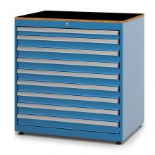 Werkzeugschrank mit 9 Schubladen 1048x1010x725 mm (hxbxt) blau