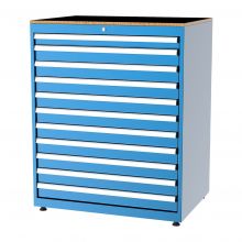 Werkzeugschrank mit 11 Schubladen 1248x1010x725 mm (hxbxt) blau