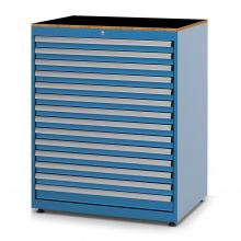 Werkzeugschrank mit 14 Schubladen 1248x1010x725 mm (hxbxt) blau
