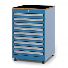 Werkzeugschrank mit 9 Schubladen 848x560x570 mm (hxbxt) blau