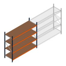 Weitspannregal Kimer 2250x2400x800 mm (hxbxt) 4 Ebenen Anfangsregal mit vormontierten Rahmen