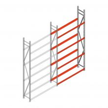 Reifenregal Weitspann AR 3000x1610x400mm (hxbxt) 4 Ebenen Anbauregale