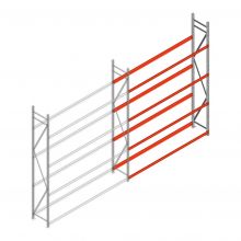 Reifenregal Weitspann AR 3000x2250x500mm (hxbxt) 4 Ebenen Anbauregal
