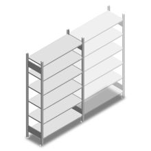 Fachbodenregal Heavy Duty 2000x1000x400 mm (HxBxT) 6 Ebenen 250 kg Grundregal