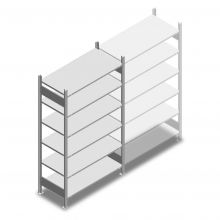 Heavy Duty Fachbodenregal 2000x1000x500mm (hxbxt) 6 Ebenen 250 kg Anfangsregal