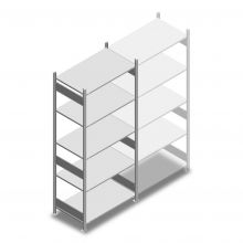 Heavy Duty Fachbodenregal 2500x1000x600mm (hxbxt) 5 Ebenen 250 kg Anfangsregal