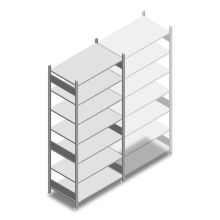 Fachbodenregal Heavy Duty 2500x1000x600mm (HxBxT) 7 Ebenen 250 kg Grundregal