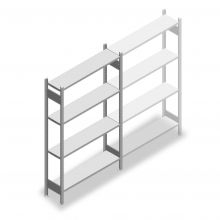 Heavy Duty Fachbodenregal 2000x1300x300mm (hxbxt) 4 Ebenen 150 kg Anfangsregal