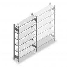 Heavy Duty Fachbodenregal 2000x1300x300mm (hxbxt) 6 Ebenen 150 kg Anfangsregal