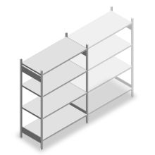 Fachbodenregal Heavy Duty 2000x1300x600 mm (HxBxT) 4 Ebenen 150 kg Grundregal