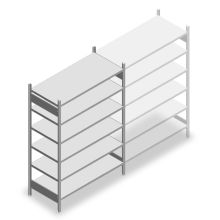 Fachbodenregal Heavy Duty 2000x1300x600mm (HxBxT) 6 Ebenen 150 kg Grundregal