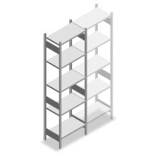 Fachbodenregal Heavy Duty 2500x750x400 mm (HxBxT) 5 Ebenen 150 kg Grundregal