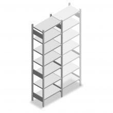 Fachbodenregal Heavy Duty 2500x750x400mm (hxbxt) 7 Ebenen 150 kg Anfangsregal