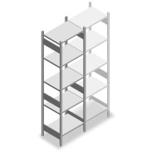 Fachbodenregal Heavy Duty 2500x750x500 mm (HxBxT) 5 Ebenen 150 kg Grundregal