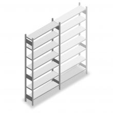 Fachbodenregal Heavy Duty 2500x1300x300mm (hxbxt) 7 Ebenen 150 kg Anfangsregal